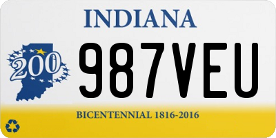 IN license plate 987VEU