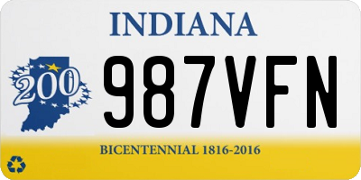 IN license plate 987VFN