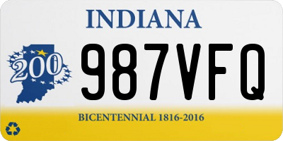 IN license plate 987VFQ