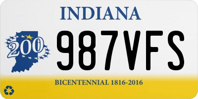 IN license plate 987VFS