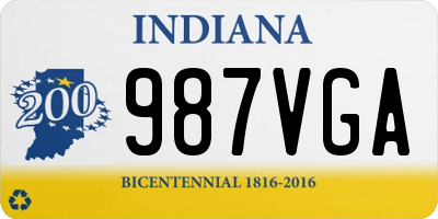IN license plate 987VGA