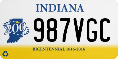 IN license plate 987VGC