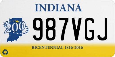 IN license plate 987VGJ