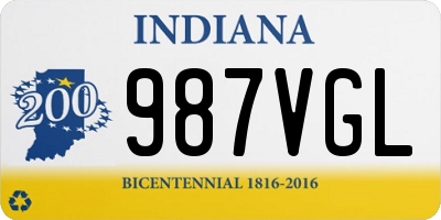 IN license plate 987VGL