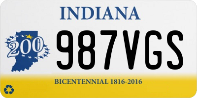 IN license plate 987VGS