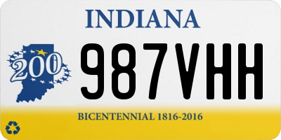 IN license plate 987VHH