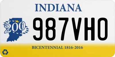 IN license plate 987VHO