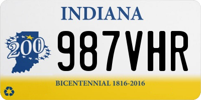 IN license plate 987VHR