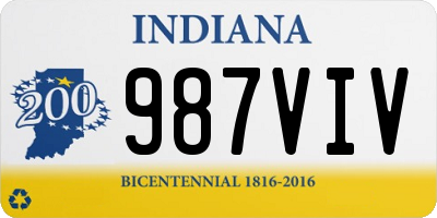 IN license plate 987VIV