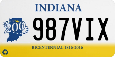 IN license plate 987VIX