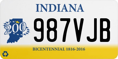 IN license plate 987VJB