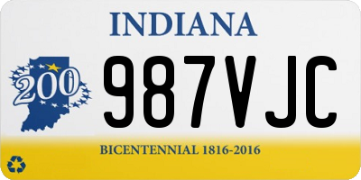 IN license plate 987VJC