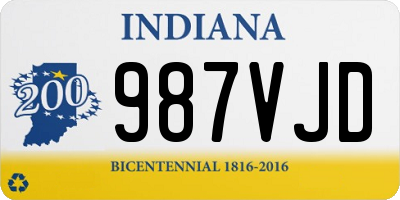 IN license plate 987VJD