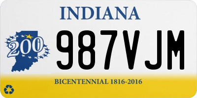 IN license plate 987VJM