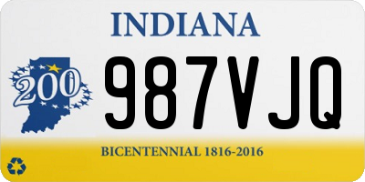 IN license plate 987VJQ