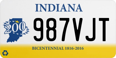 IN license plate 987VJT