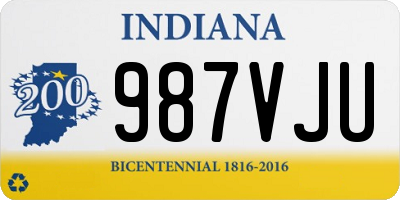 IN license plate 987VJU