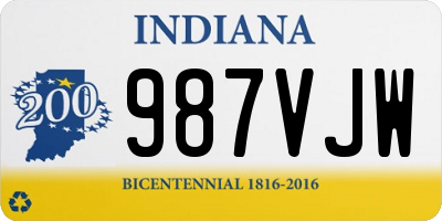 IN license plate 987VJW