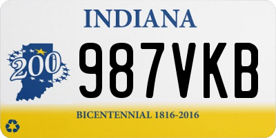 IN license plate 987VKB