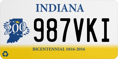 IN license plate 987VKI