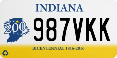 IN license plate 987VKK