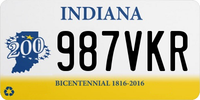 IN license plate 987VKR