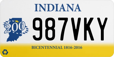 IN license plate 987VKY