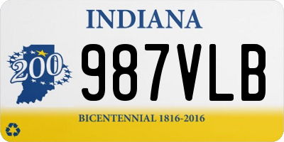 IN license plate 987VLB