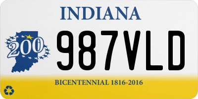 IN license plate 987VLD