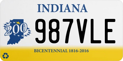 IN license plate 987VLE