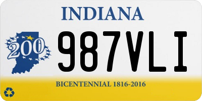 IN license plate 987VLI