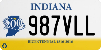 IN license plate 987VLL