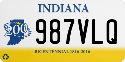 IN license plate 987VLQ