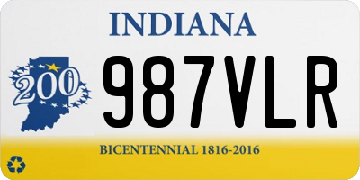 IN license plate 987VLR