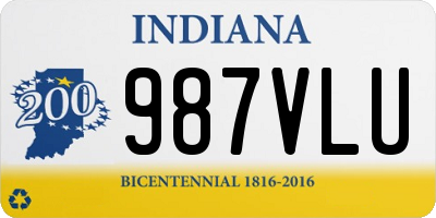 IN license plate 987VLU