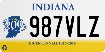 IN license plate 987VLZ
