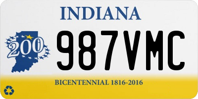 IN license plate 987VMC