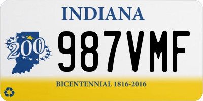 IN license plate 987VMF