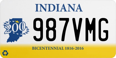 IN license plate 987VMG