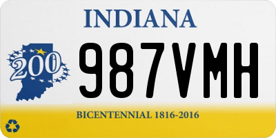 IN license plate 987VMH