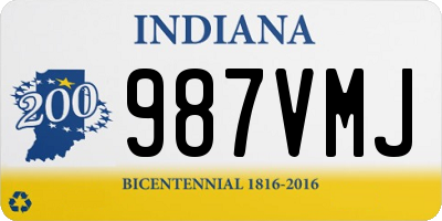 IN license plate 987VMJ