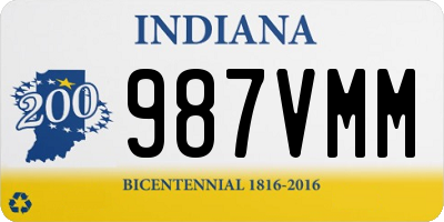 IN license plate 987VMM