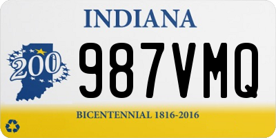 IN license plate 987VMQ