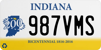 IN license plate 987VMS