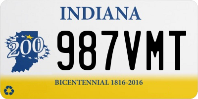 IN license plate 987VMT