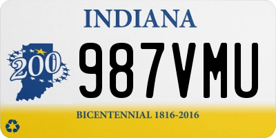 IN license plate 987VMU