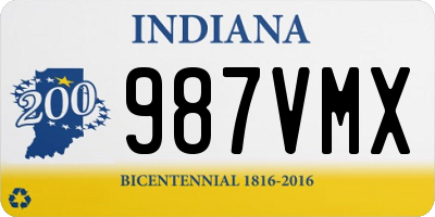 IN license plate 987VMX