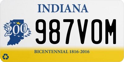 IN license plate 987VOM