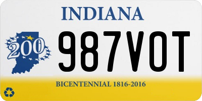 IN license plate 987VOT