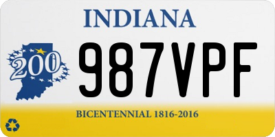 IN license plate 987VPF